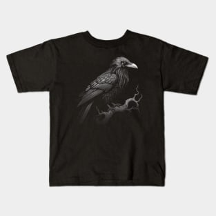 Crow in the wood Kids T-Shirt